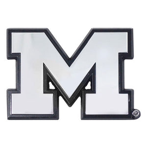 Michigan Wolverines Auto Emblems - Chrome