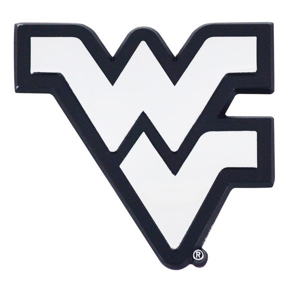 West Virginia Mountaineers Auto Emblems - Chrome
