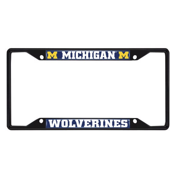 Michigan Wolverines License Plate Frame Black