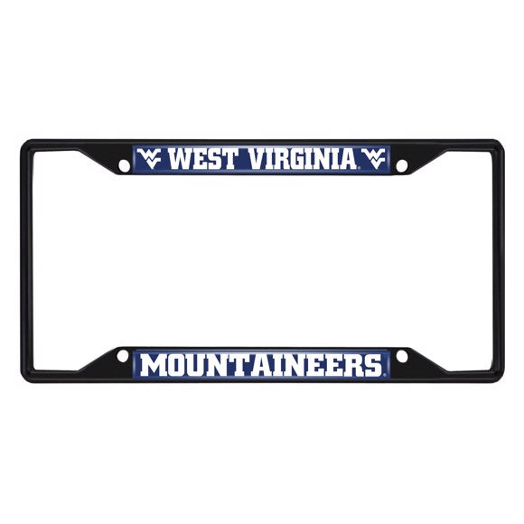 West Virginia Mountaineers License Plate Frame Black