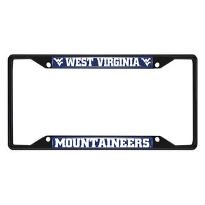 West Virginia Mountaineers License Plate Frame Black