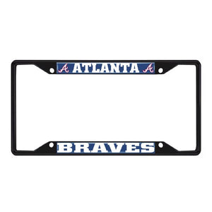 Atlanta Braves License Plate Frame Black