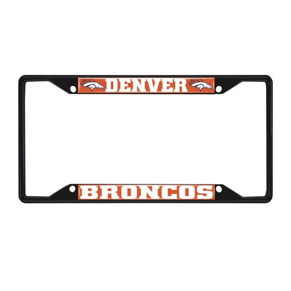 Denver Broncos License Plate Frame Black