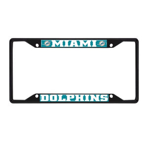 Miami Dolphins License Plate Frame Black