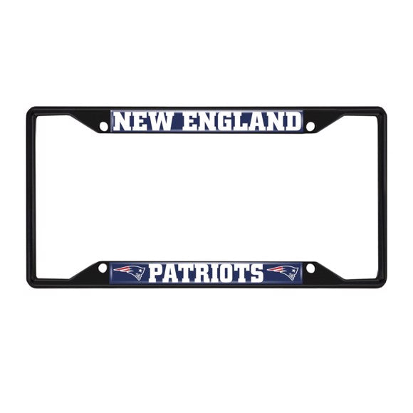 New England Patriots License Plate Frame Black