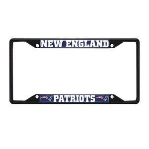 New England Patriots License Plate Frame Black