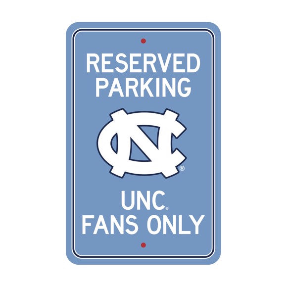 North Carolina Tar Heels Parking Sign Decor