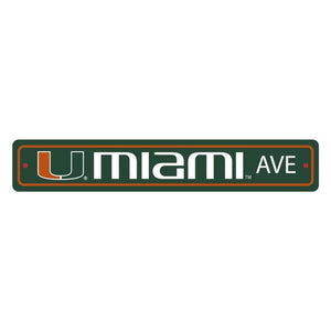 Miami Hurricanes Street Sign Decor