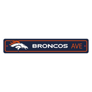 Denver Broncos Street Sign Decor