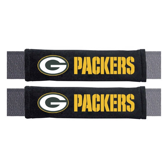 Green Bay Packers Embroidered Seat Belt Pads Set of 2