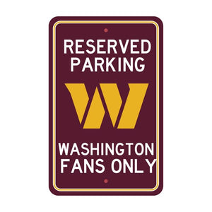 Washington Commanders Parking Sign Decor