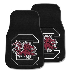 South Carolina Gamecocks Carpet Car Mat 2 Piece Set - Front