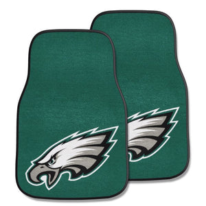 Philadelphia Eagles Carpet Car Mat 2 Piece Set - Front