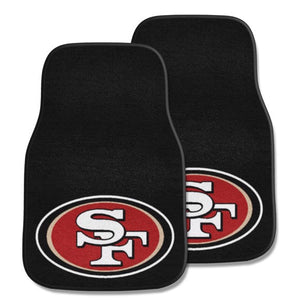 San Francisco 49ers Carpet Car Mat 2 Piece Set - Front