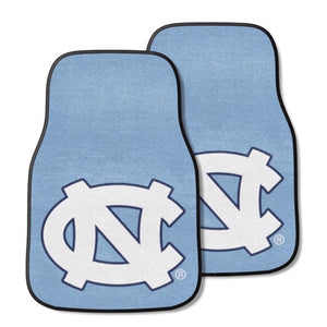 North Carolina Tar Heels Carpet Car Mat 2 Piece Set - Front