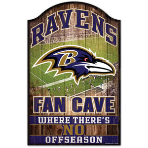 Baltimore Ravens Fan Cave Wood Sign 11