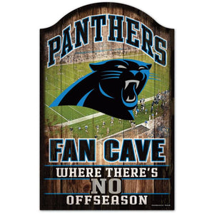 Carolina Panthers Fan Cave Wood Sign 11