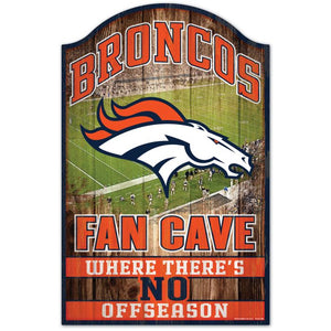 Denver Broncos Fan Cave Wood Sign 11