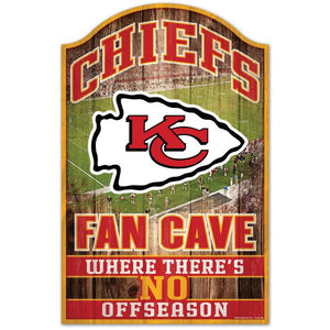 Kansas City Chiefs Fan Cave Wood Sign 11