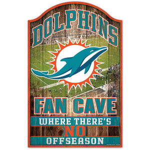 Miami Dolphins Fan Cave Wood Sign 11