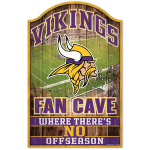 Minnesota Vikings Fan Cave Wood Sign 11