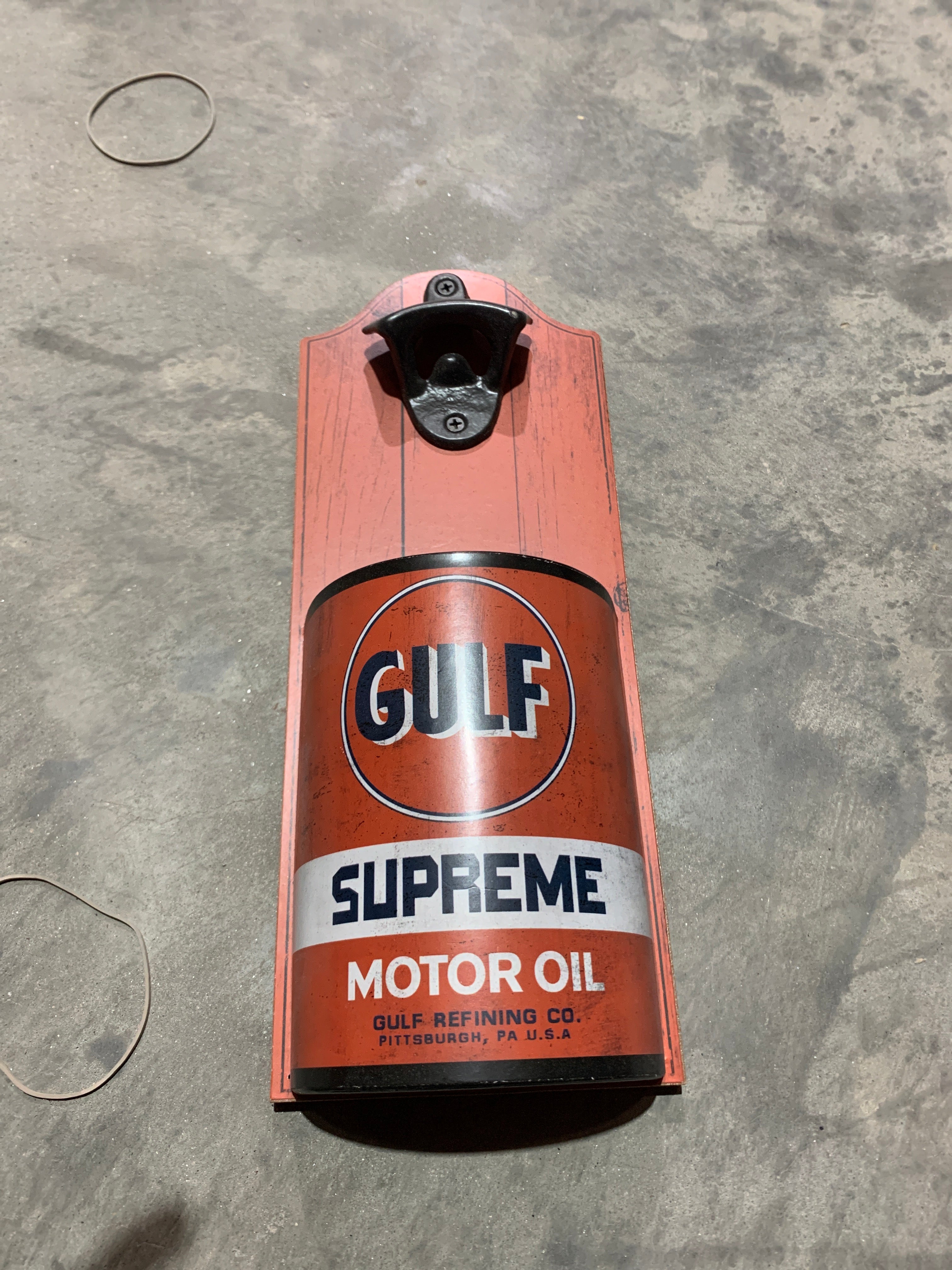 VINTAGE OIL CAN OPENER PLAQUES