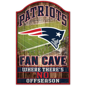 New England Patriots Fan Cave Wood Sign 11