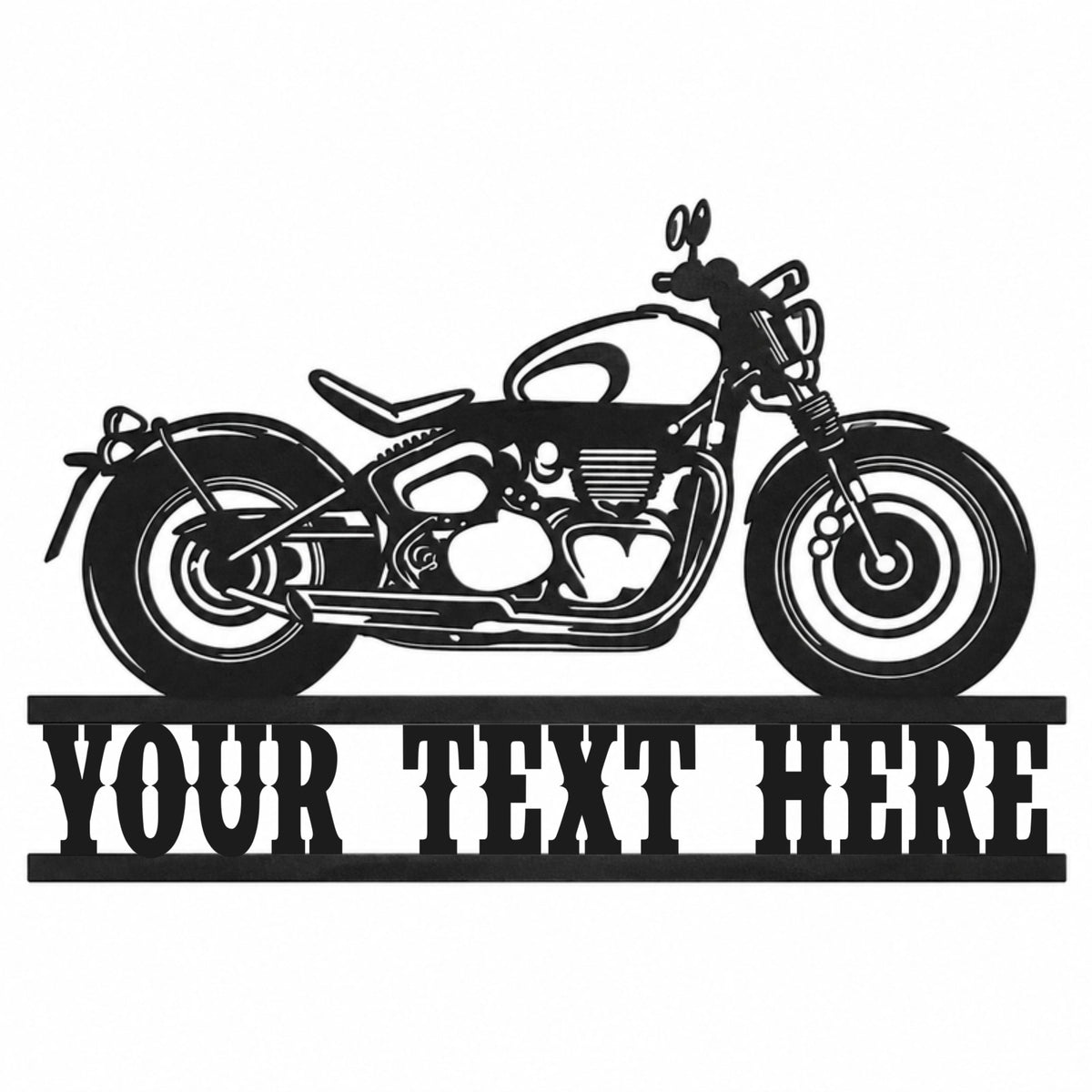 Personalized Motorcycle Metal Sign – Custom Name Garage & Man Cave Decor