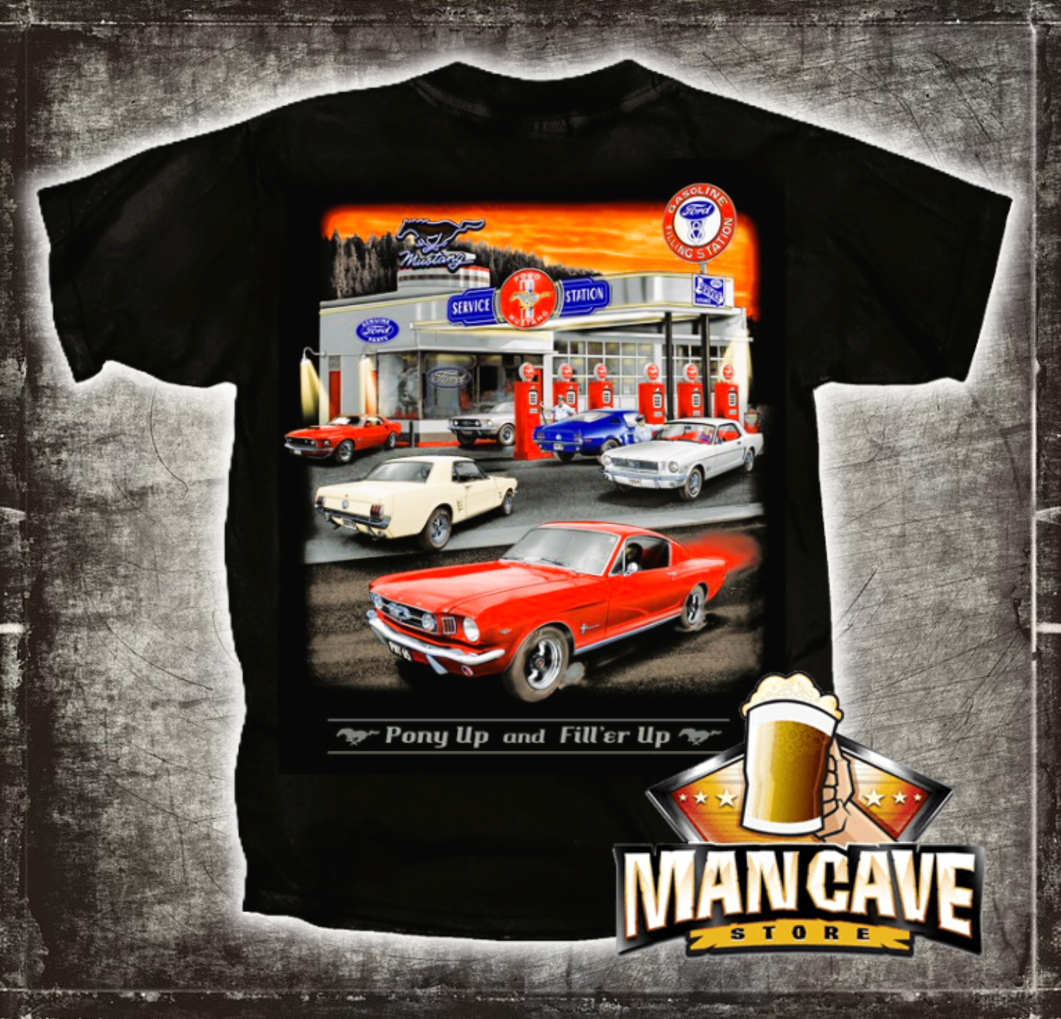 Mustang Sunset Service Station T‑Shirt