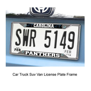 Carolina Panthers License Plate Frame Silver