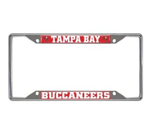 Tampa Bay Buccaneers License Plate Frame Silver