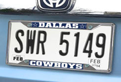 Dallas Cowboys License Plate Frame Silver