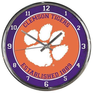 Clemson Tigers Chrome Clocks