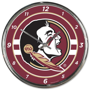 Florida State Seminoles Chrome Clocks
