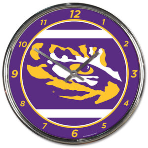 LSU Tigers Chrome Clocks