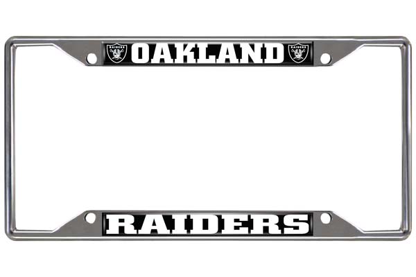 Las Vegas Raiders License Plate Frame Silver