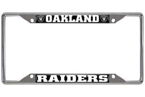 Las Vegas Raiders License Plate Frame Silver