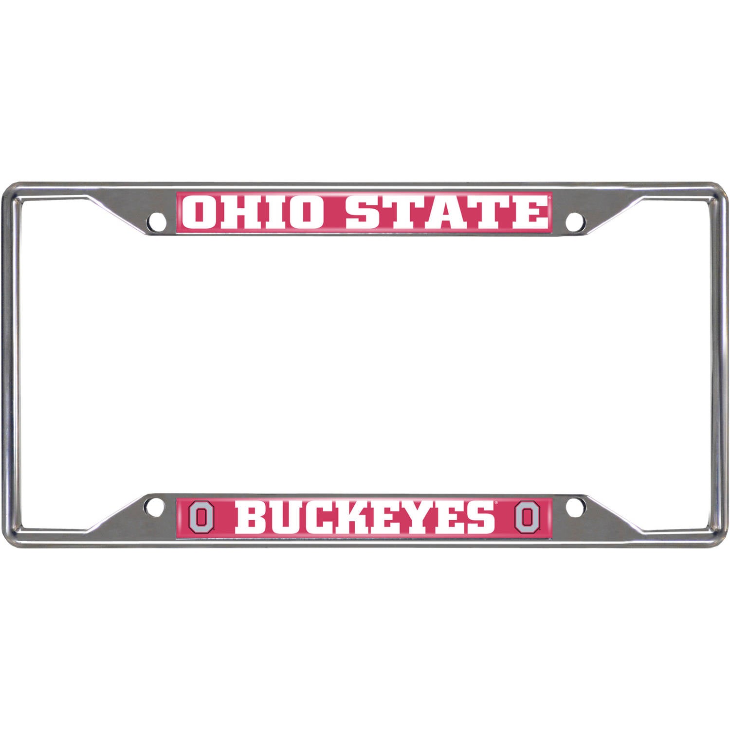 Ohio State Buckeyes License Plate Frame Silver