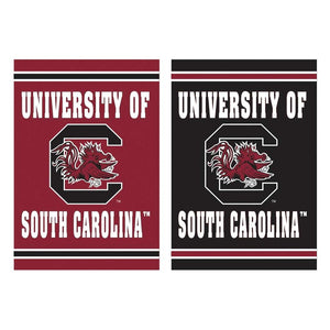 South Carolina Gamecocks Double Sided Embossed Suede Garden Flag