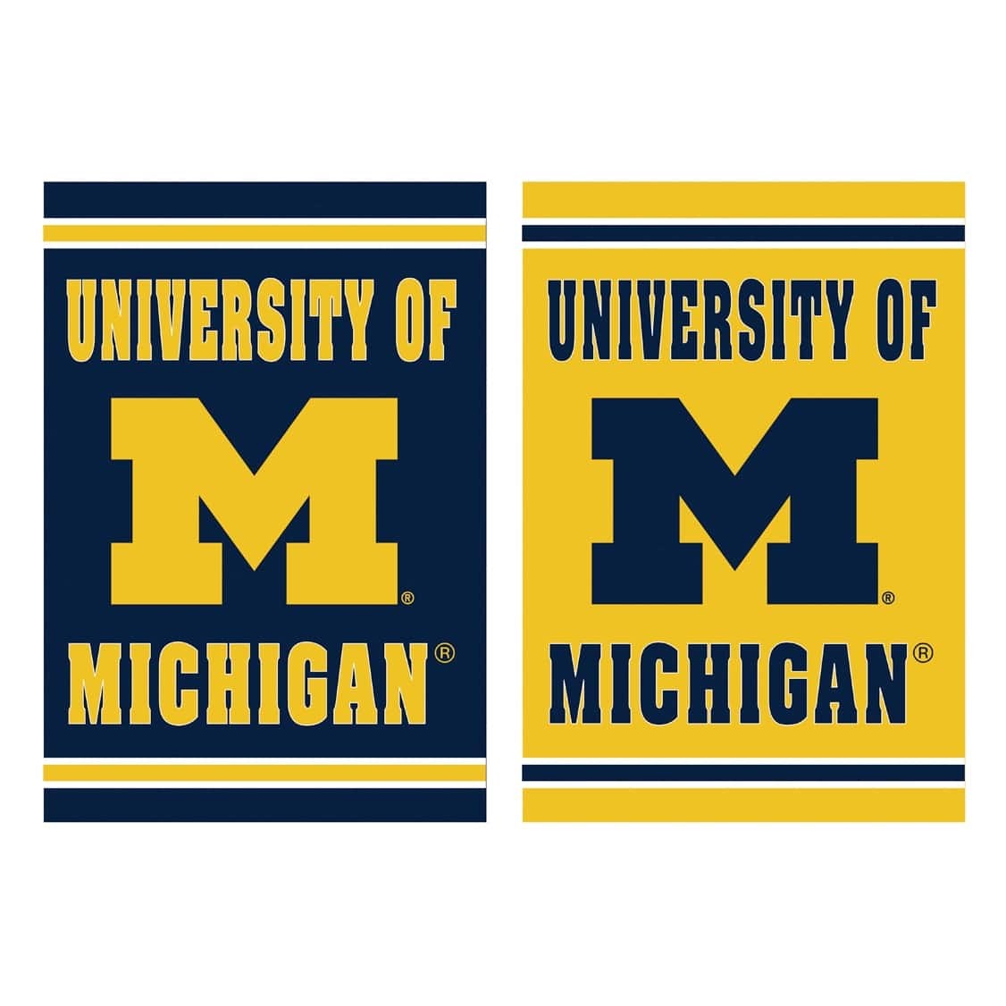Michigan Wolverines Double Sided Embossed Suede Garden Flag