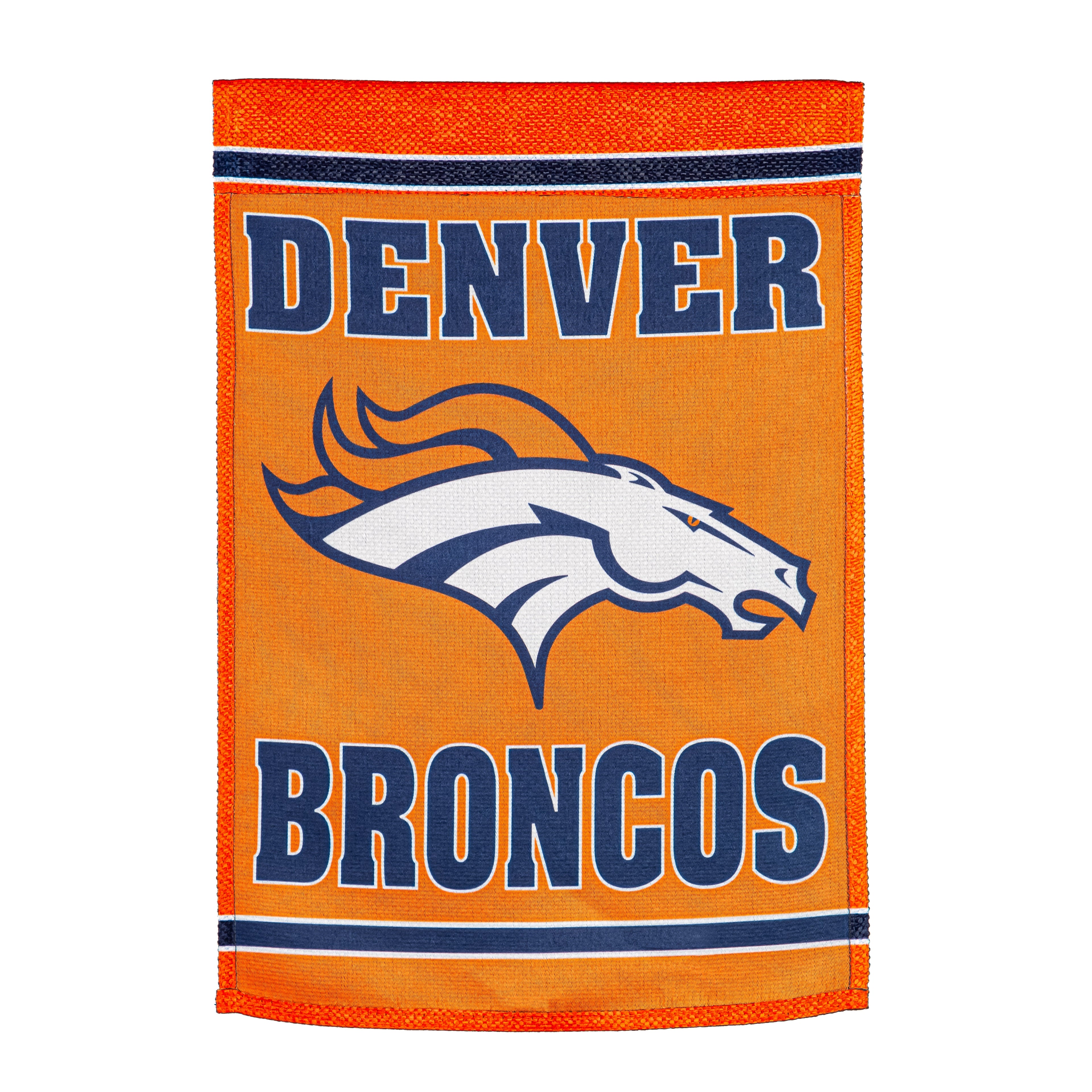 Denver Broncos Double Sided Embossed Suede House Flag