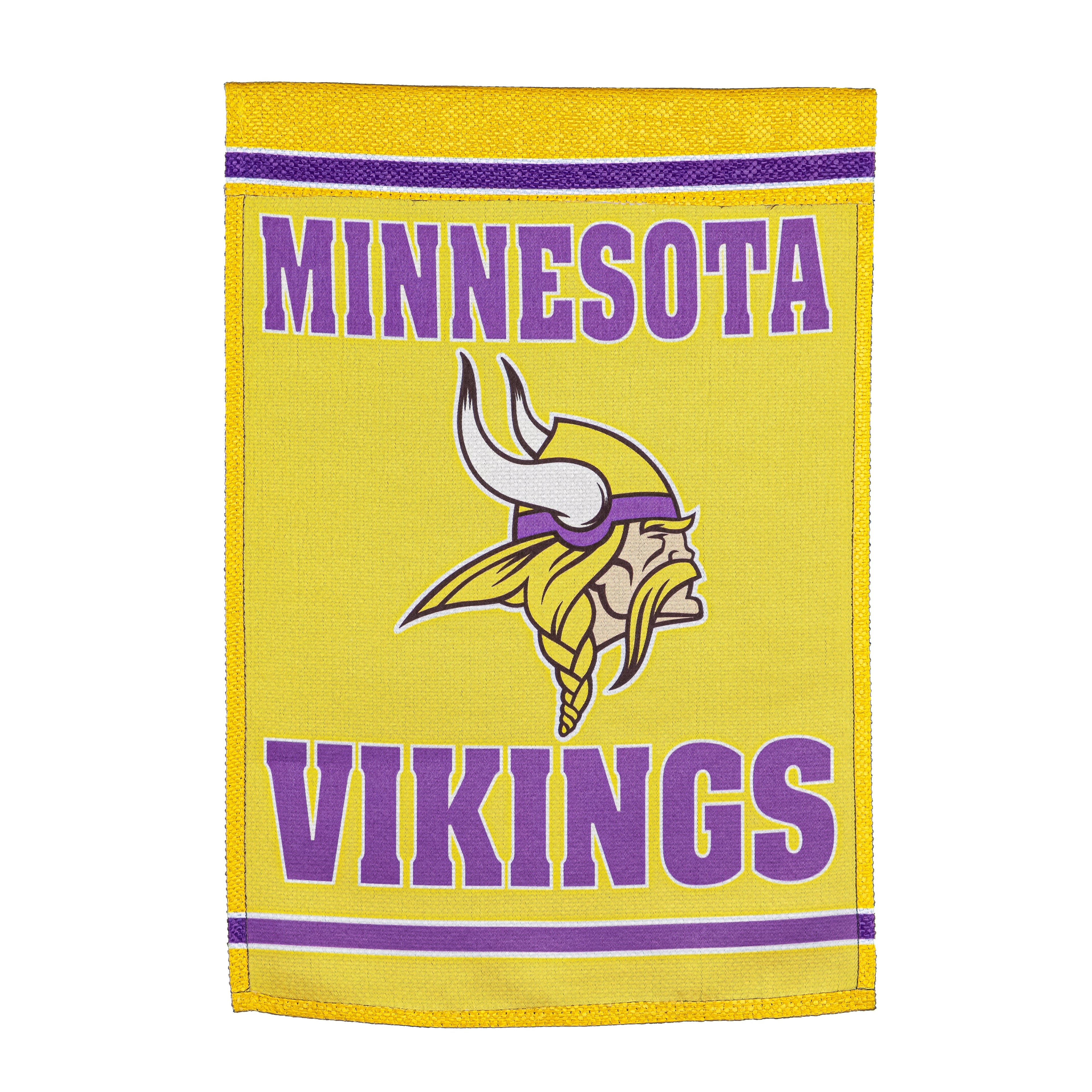Minnesota Vikings Double Sided Embossed Suede House Flag