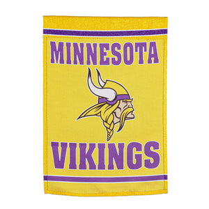 Minnesota Vikings Double Sided Embossed Suede House Flag