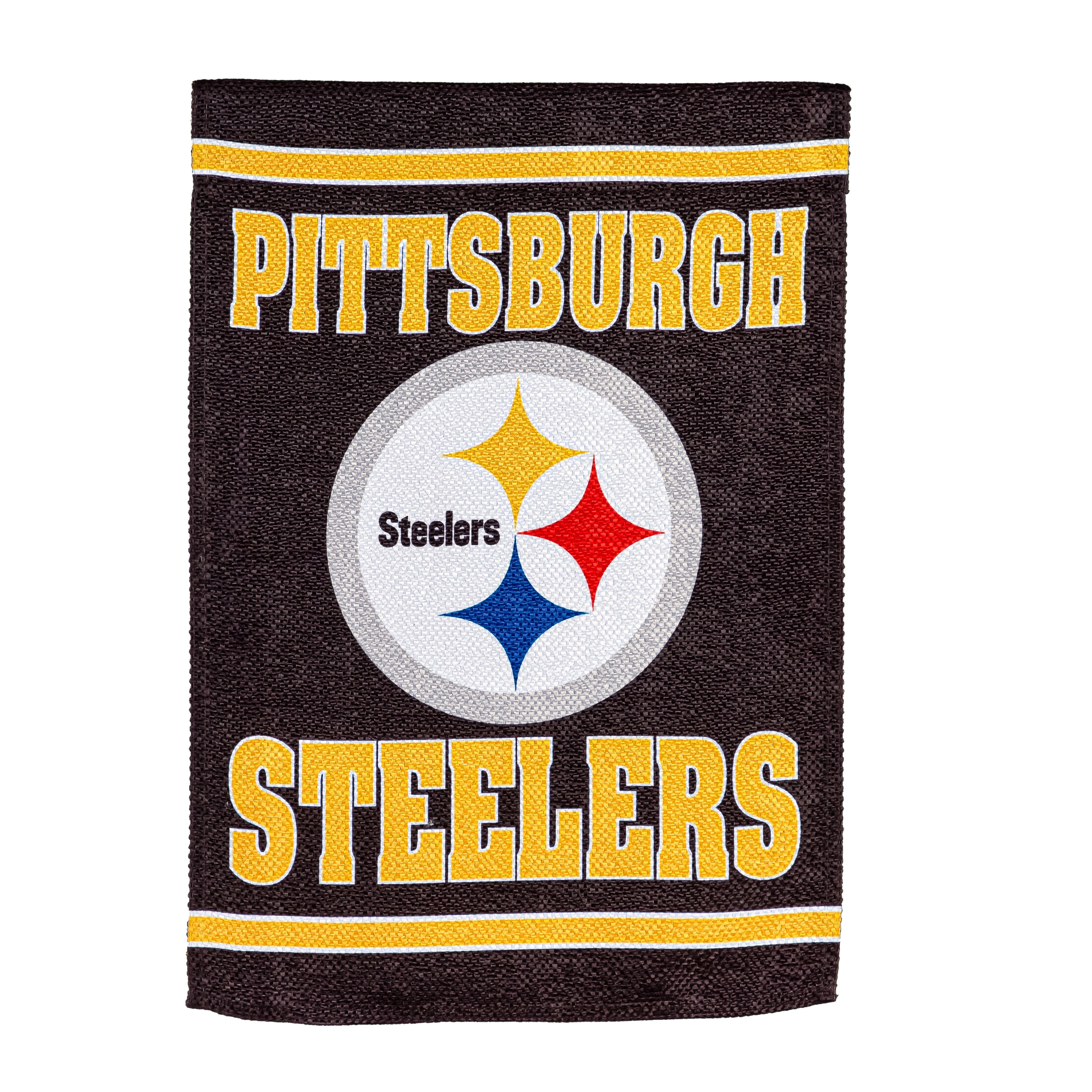 Pittsburgh Steelers Double Sided Embossed Suede House Flag