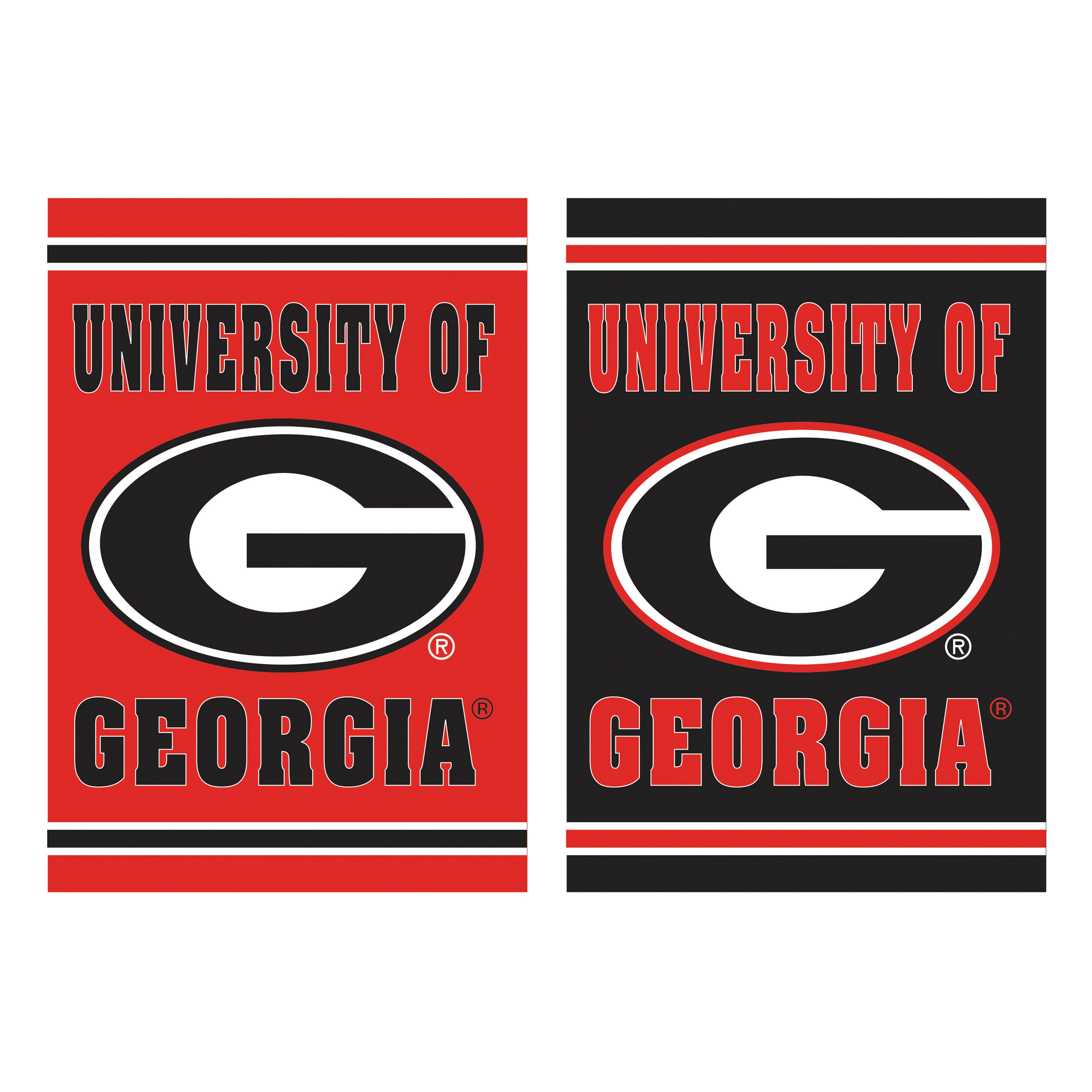 Georgia Bulldogs Double Sided Embossed Suede House Flag