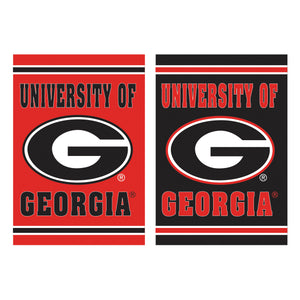 Georgia Bulldogs Double Sided Embossed Suede House Flag