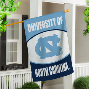 North Carolina Tar Heels Suede House Flag