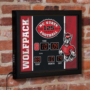 North Carolina State Wolfpack Scoreboard Wall Clock