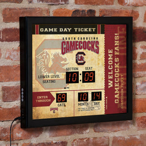 South Carolina Gamecocks Scoreboard Wall Clock