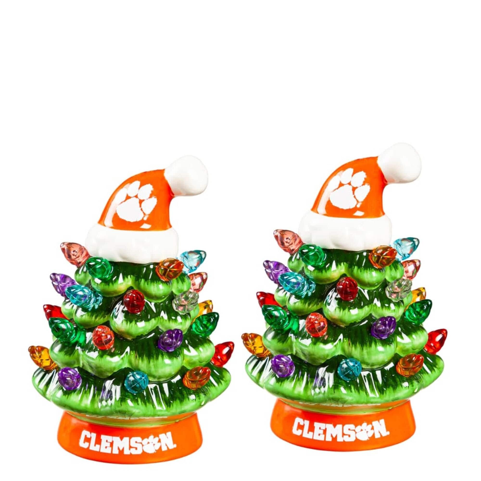 Clemson Tigers LED Ceramic Christmas Tree - 4"